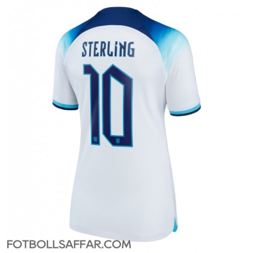 England Raheem Sterling #10 Hemmatröja Dam VM 2022 Kortärmad